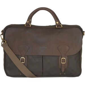 Barbour- Wax Olive Briefcase